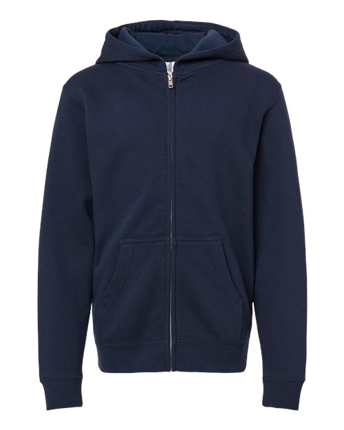 Independent Trading Co. Youth Midweight Full-Zip Hooded Sweatshirt SS4001YZ