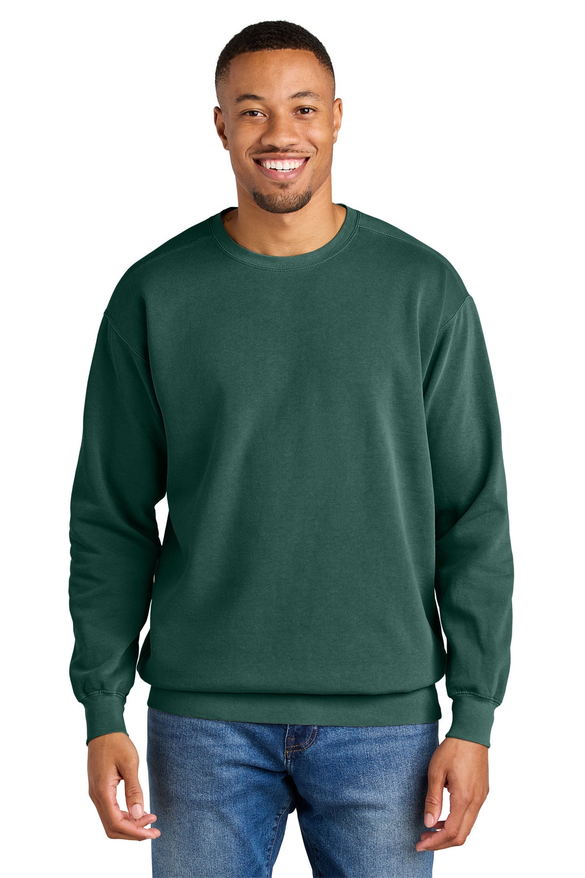 Custom Embroidered Comfort Colors Sweatshirts in Blue Spruce