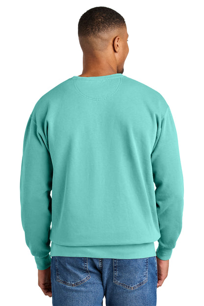 Custom Embroidered Comfort Colors Sweatshirts in Chalky Mint