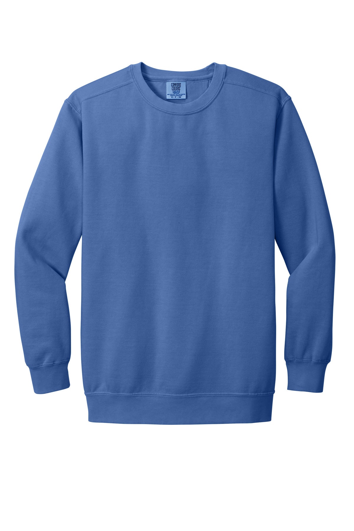 Custom Embroidered Comfort Colors Sweatshirts in Flo Blue