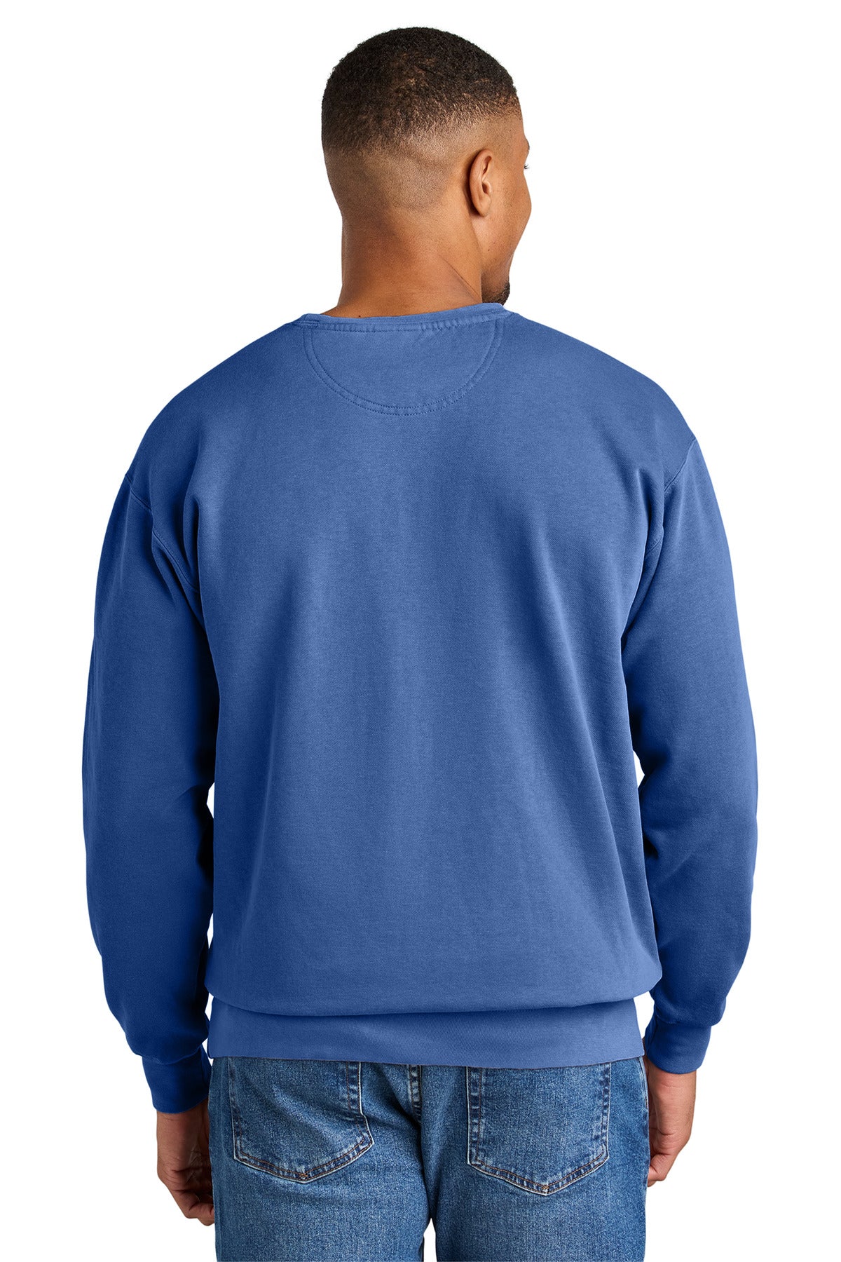 Custom Embroidered Comfort Colors Sweatshirts in Flo Blue