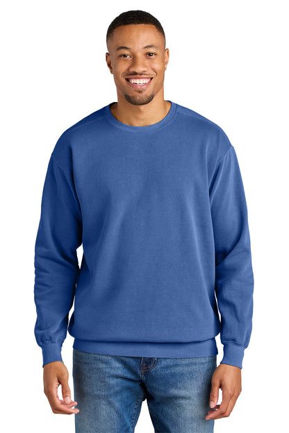 Custom Embroidered Comfort Colors Sweatshirts in Flo Blue