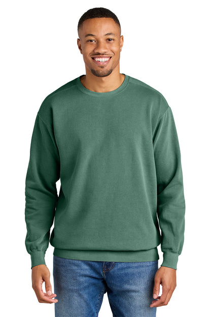 Custom Embroidered Comfort Colors Sweatshirts in Light Green