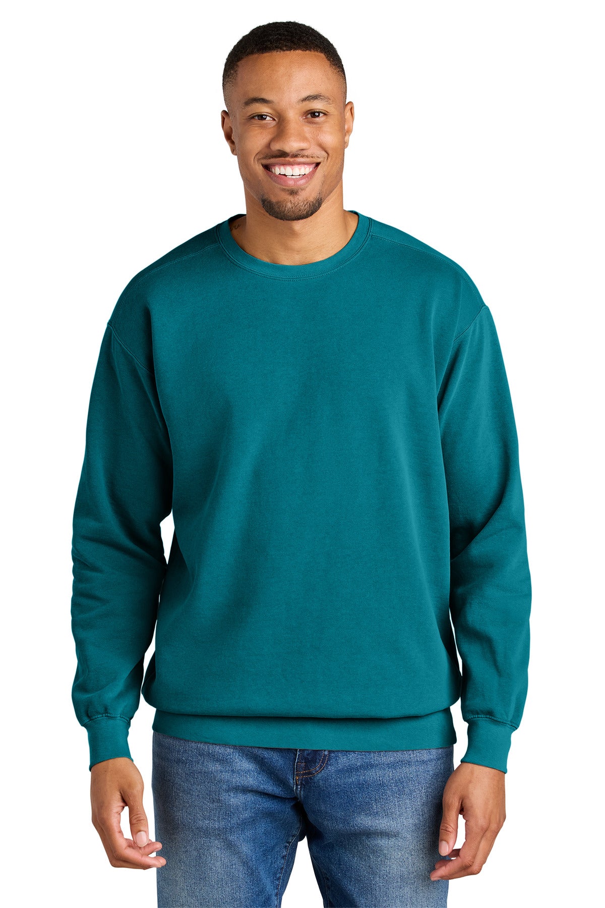 Custom Embroidered Comfort Colors Sweatshirts in Topaz Blue