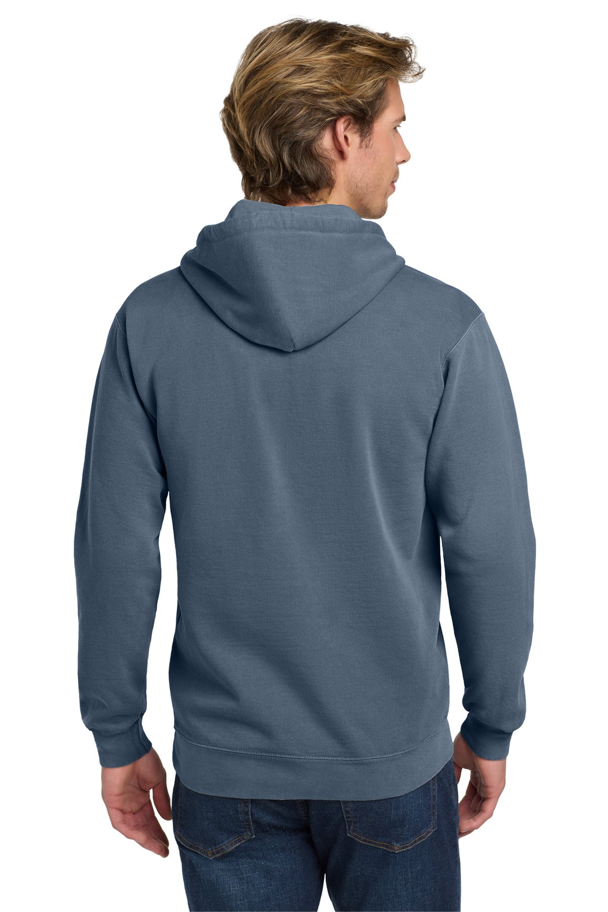 Custom Embroidered Comfort Colors Sweatshirts in Blue Jean