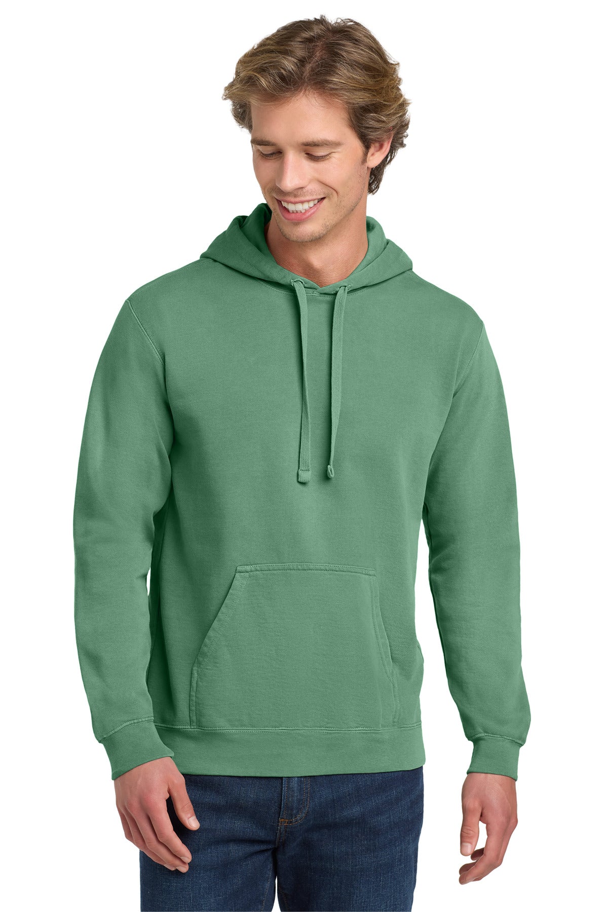 Custom Embroidered Comfort Colors Sweatshirts in Light Green