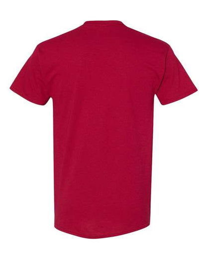 Gildan USA-Made Fine Jersey T-Shirt 5000 Cardinal Custom Embroidered Business Logo