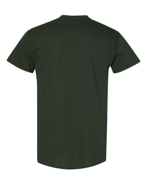 Gildan USA-Made Fine Jersey T-Shirt 5000 Forest Green Custom Embroidered Business Logo