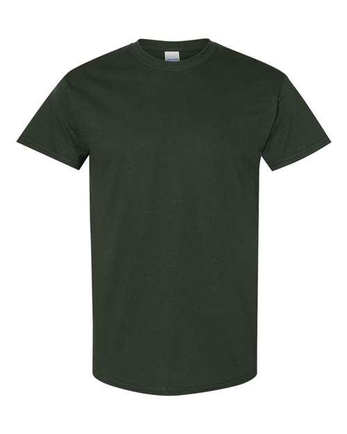 Gildan USA-Made Fine Jersey T-Shirt 5000 Forest Green Custom Embroidered Business Logo