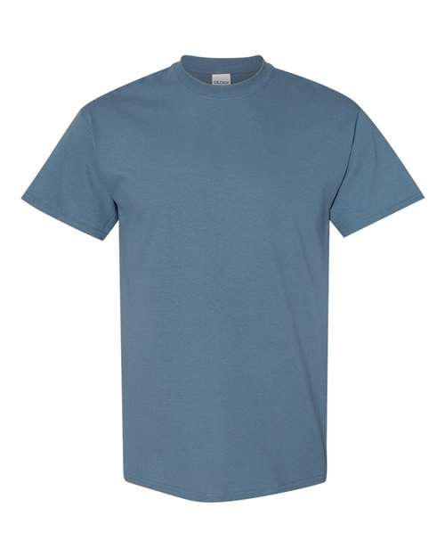 Gildan USA-Made Fine Jersey T-Shirt 5000 Indigo Blue Custom Embroidered Business Logo