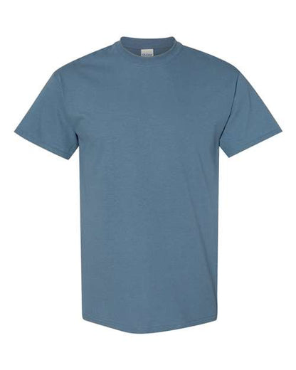 Gildan USA-Made Fine Jersey T-Shirt 5000 Indigo Blue Custom Embroidered Business Logo