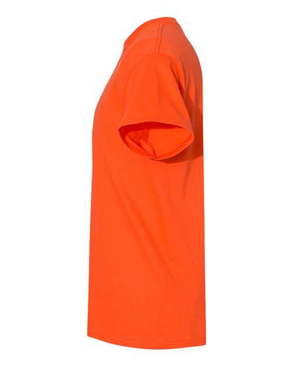 Gildan USA-Made Fine Jersey T-Shirt 5000 Orange Custom Embroidered Business Logo
