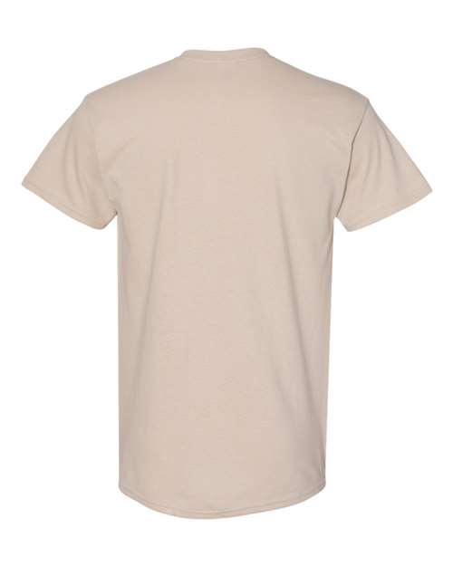 Gildan USA-Made Fine Jersey T-Shirt 5000 Sand Custom Embroidered Business Logo