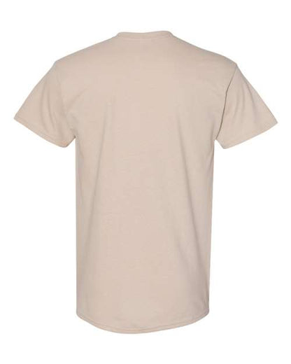 Gildan USA-Made Fine Jersey T-Shirt 5000 Sand Custom Embroidered Business Logo