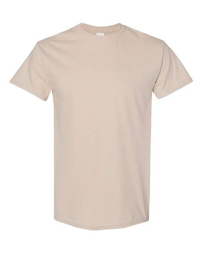 Gildan USA-Made Fine Jersey T-Shirt 5000 Sand Custom Embroidered Business Logo