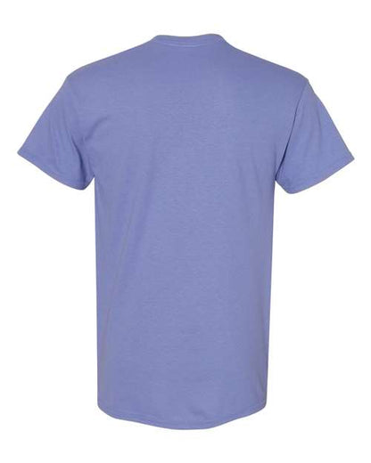 Gildan USA-Made Fine Jersey T-Shirt 5000 Violet Custom Embroidered Business Logo