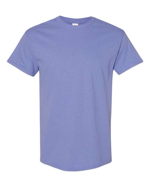 Gildan USA-Made Fine Jersey T-Shirt 5000 Violet Custom Embroidered Business Logo