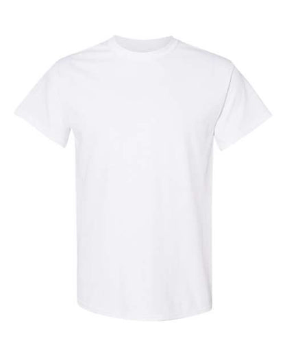 Gildan USA-Made Fine Jersey T-Shirt 5000 White Custom Embroidered Business Logo