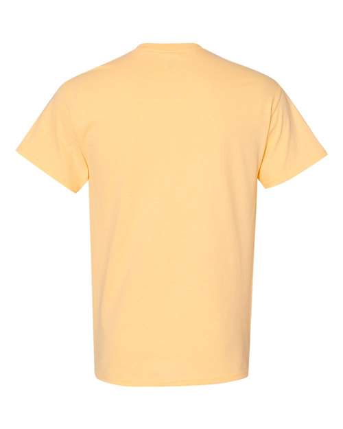 Gildan USA-Made Fine Jersey T-Shirt 5000 Yellow Haze Custom Embroidered Business Logo