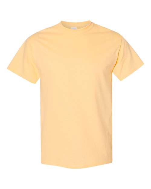 Gildan USA-Made Fine Jersey T-Shirt 5000 Yellow Haze Custom Embroidered Business Logo