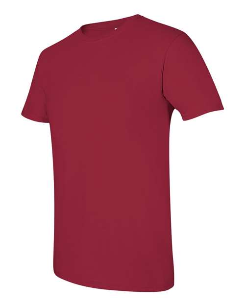 Gildan Softstyle® T-Shirt 64000 Cardinal Red Custom Embroidered Business Logo