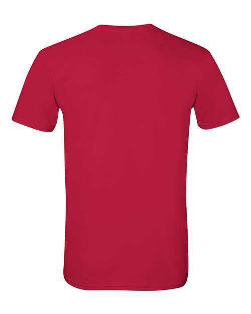 Gildan Softstyle® T-Shirt 64000 Cherry Red Custom Embroidered Business Logo