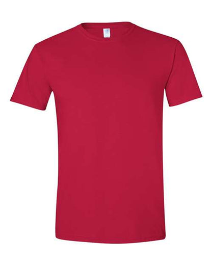 Gildan Softstyle® T-Shirt 64000 Cherry Red Custom Embroidered Business Logo