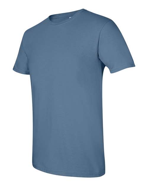 Gildan Softstyle® T-Shirt 64000 Indigo Blue Custom Embroidered Business Logo