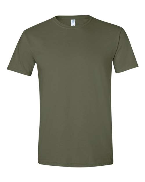 Gildan Softstyle® T-Shirt 64000 Military Green Custom Embroidered Business Logo