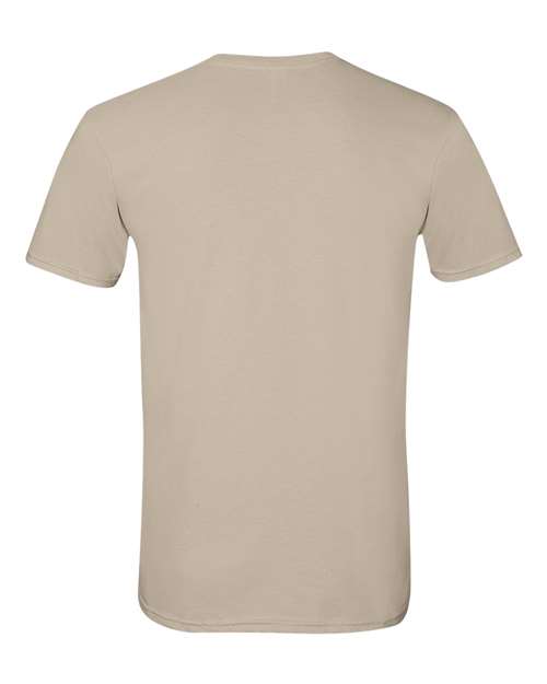 Gildan Softstyle® T-Shirt 64000 Sand Custom Embroidered Business Logo