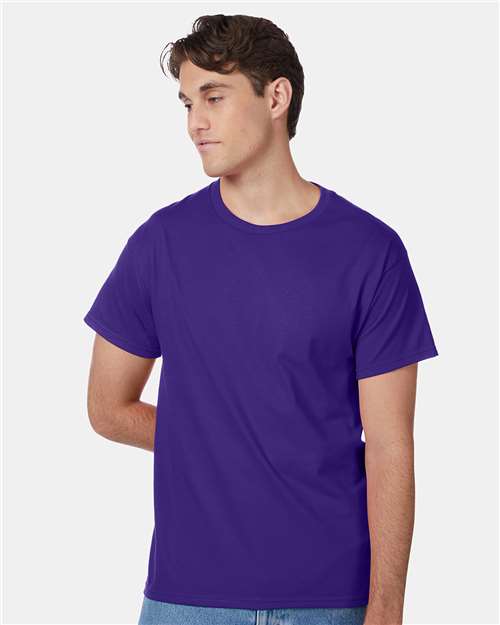 Custom Embroidered  Hanes Authentic T-Shirt 5250 Purple