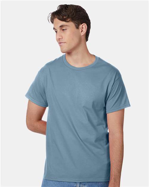 Custom Embroidered  Hanes Authentic T-Shirt 5250 Stonewashed Blue