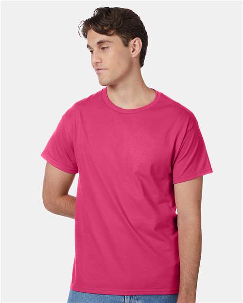 Custom Embroidered  Hanes Authentic T-Shirt 5250 Wow Pink