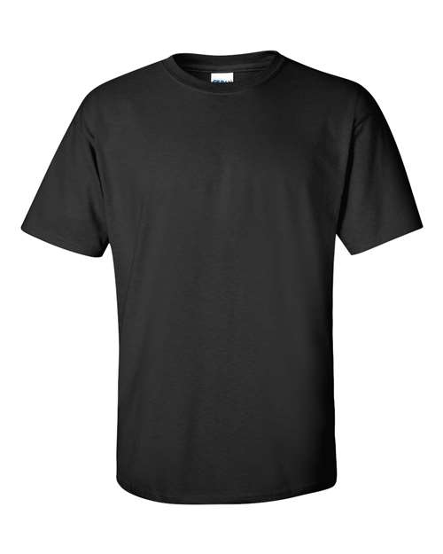 Gildan Women’s 1X1 Baby Rib Raglan Three-Quarter Sleeve Tee 2000 Black Custom Embroidered Business Logo