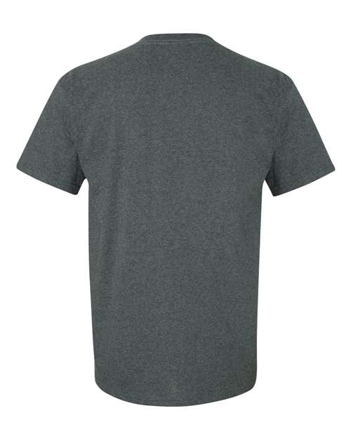 Gildan Women’s 1X1 Baby Rib Raglan Three-Quarter Sleeve Tee 2000 Dark Heather Custom Embroidered Business Logo
