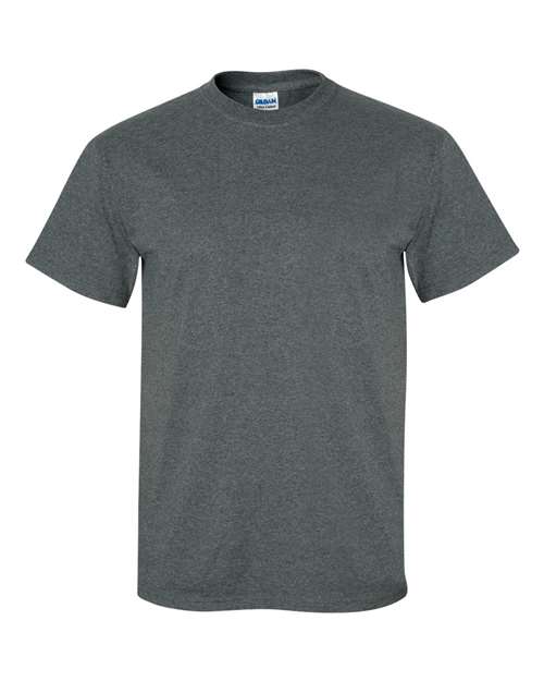 Gildan Women’s 1X1 Baby Rib Raglan Three-Quarter Sleeve Tee 2000 Dark Heather Custom Embroidered Business Logo