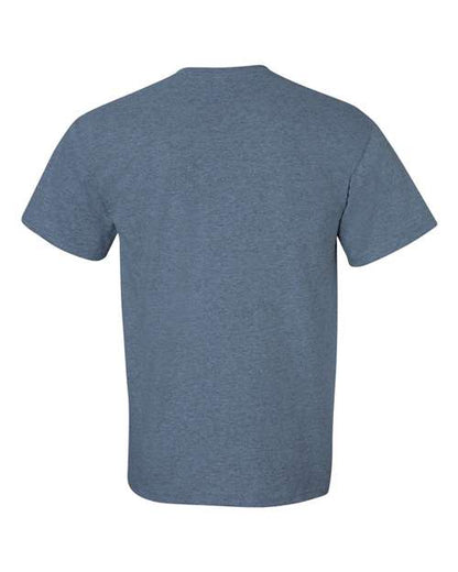 Gildan Women’s 1X1 Baby Rib Raglan Three-Quarter Sleeve Tee 2000 Heather Indigo Custom Embroidered Business Logo