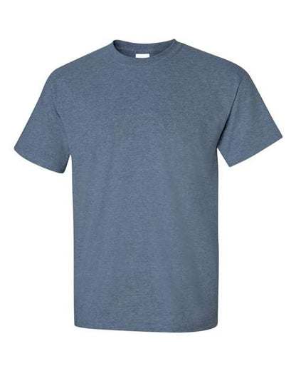 Gildan Women’s 1X1 Baby Rib Raglan Three-Quarter Sleeve Tee 2000 Heather Indigo Custom Embroidered Business Logo