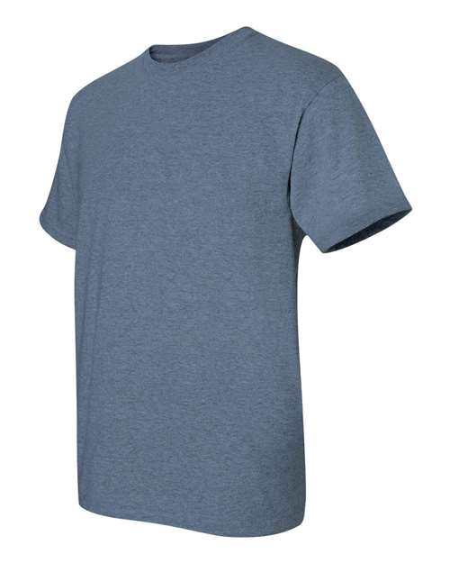 Gildan Women’s 1X1 Baby Rib Raglan Three-Quarter Sleeve Tee 2000 Heather Indigo Custom Embroidered Business Logo