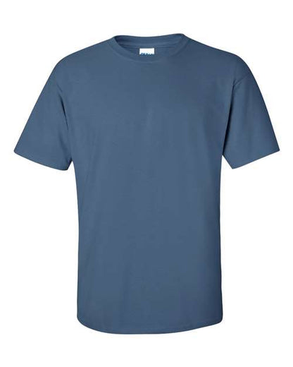 Gildan Women’s 1X1 Baby Rib Raglan Three-Quarter Sleeve Tee 2000 Indigo Blue Custom Embroidered Business Logo