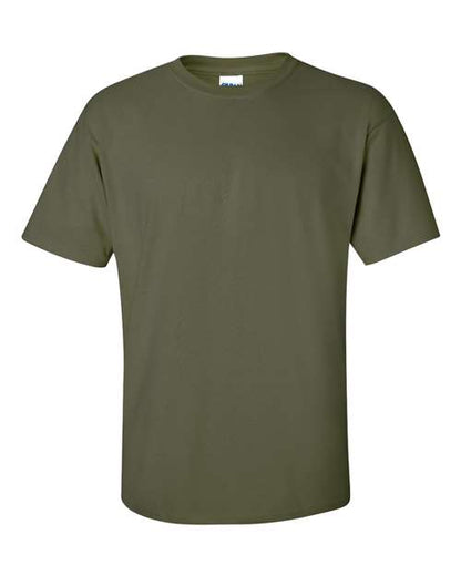 Gildan Women’s 1X1 Baby Rib Raglan Three-Quarter Sleeve Tee 2000 Military Green Custom Embroidered Business Logo