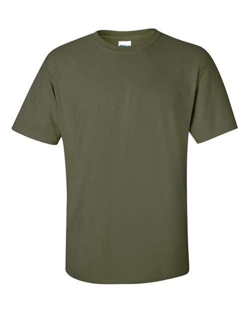 Gildan Women’s 1X1 Baby Rib Raglan Three-Quarter Sleeve Tee 2000 Military Green Custom Embroidered Business Logo