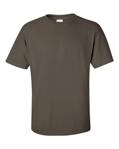 Gildan Women’s 1X1 Baby Rib Raglan Three-Quarter Sleeve Tee 2000 Olive Custom Embroidered Business Logo