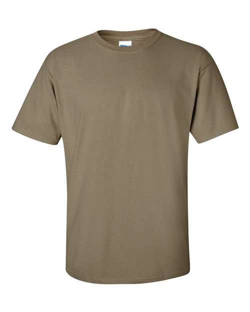 Gildan Women’s 1X1 Baby Rib Raglan Three-Quarter Sleeve Tee 2000 Prairie Dust Custom Embroidered Business Logo
