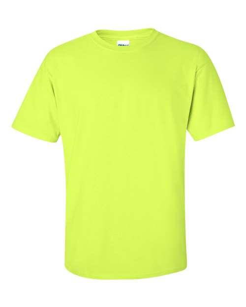 Gildan Women’s 1X1 Baby Rib Raglan Three-Quarter Sleeve Tee 2000 Safety Green Custom Embroidered Business Logo