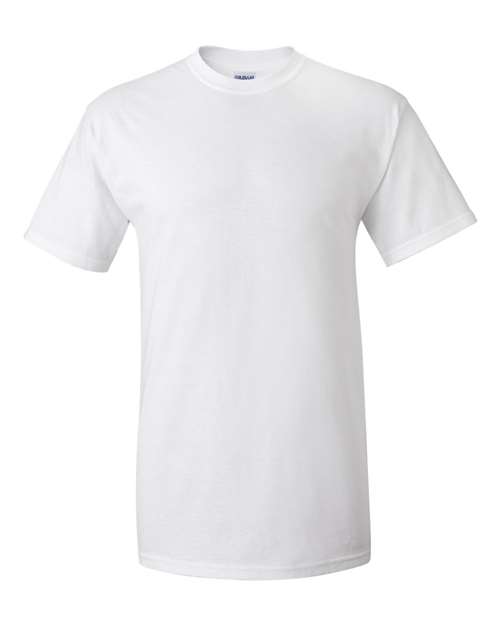 Gildan Women’s 1X1 Baby Rib Raglan Three-Quarter Sleeve Tee 2000 White Custom Embroidered Business Logo
