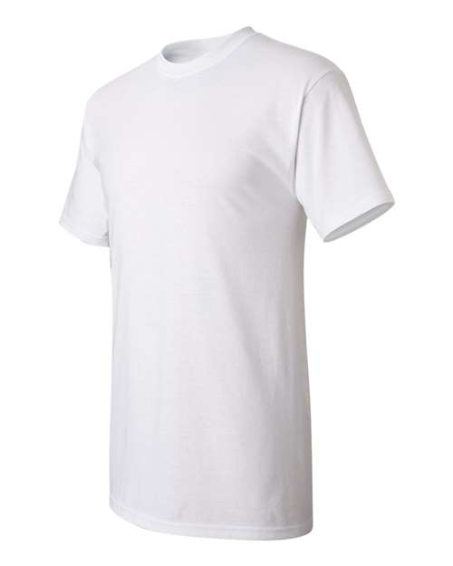 Gildan Women’s 1X1 Baby Rib Raglan Three-Quarter Sleeve Tee 2000 White Custom Embroidered Business Logo