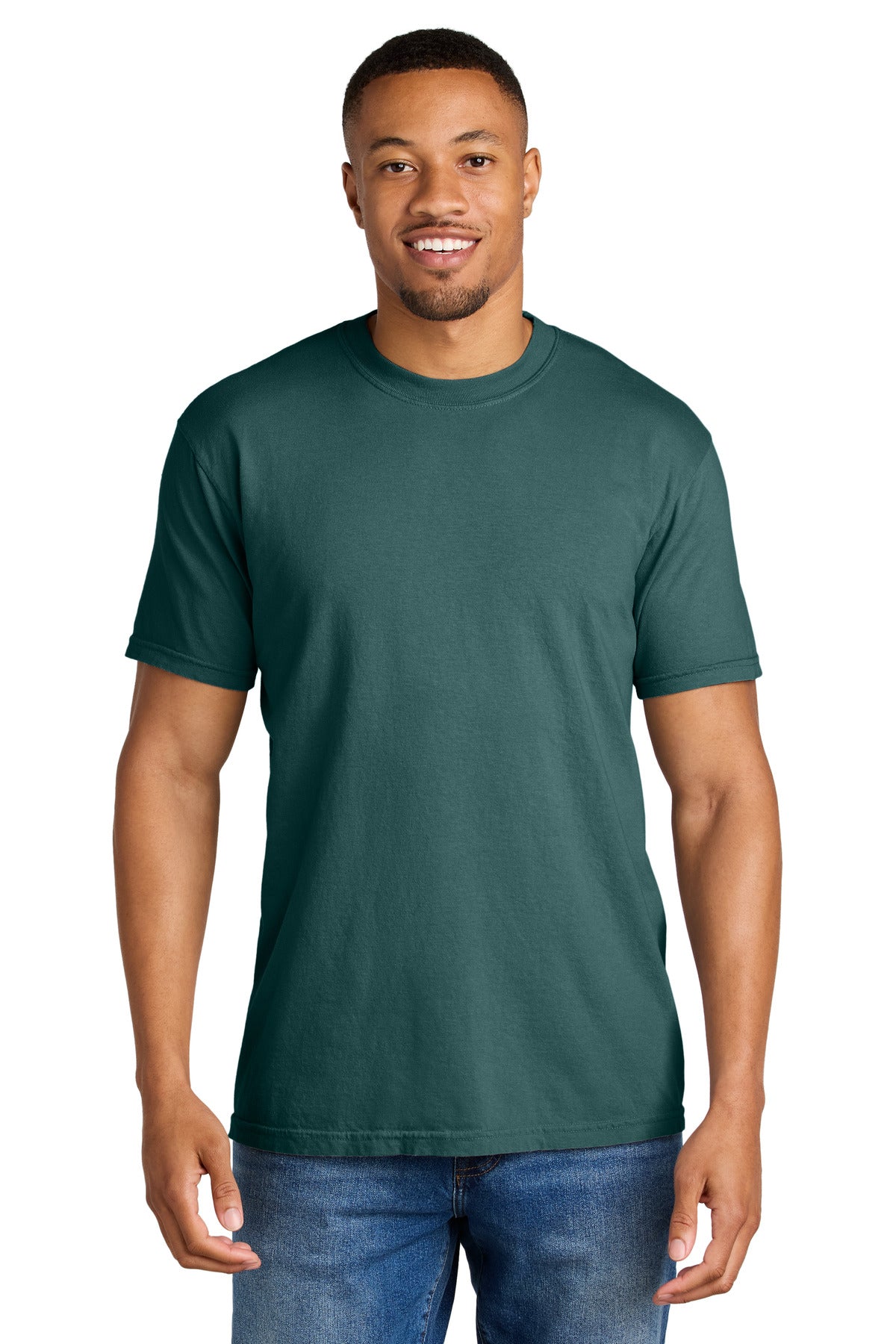 Custom Embroidered Comfort Colors T-Shirts  in Blue Spruce