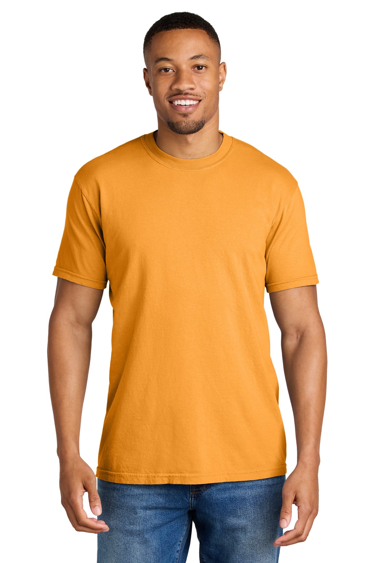 Custom Embroidered Comfort Colors T-Shirts  in Bright Orange