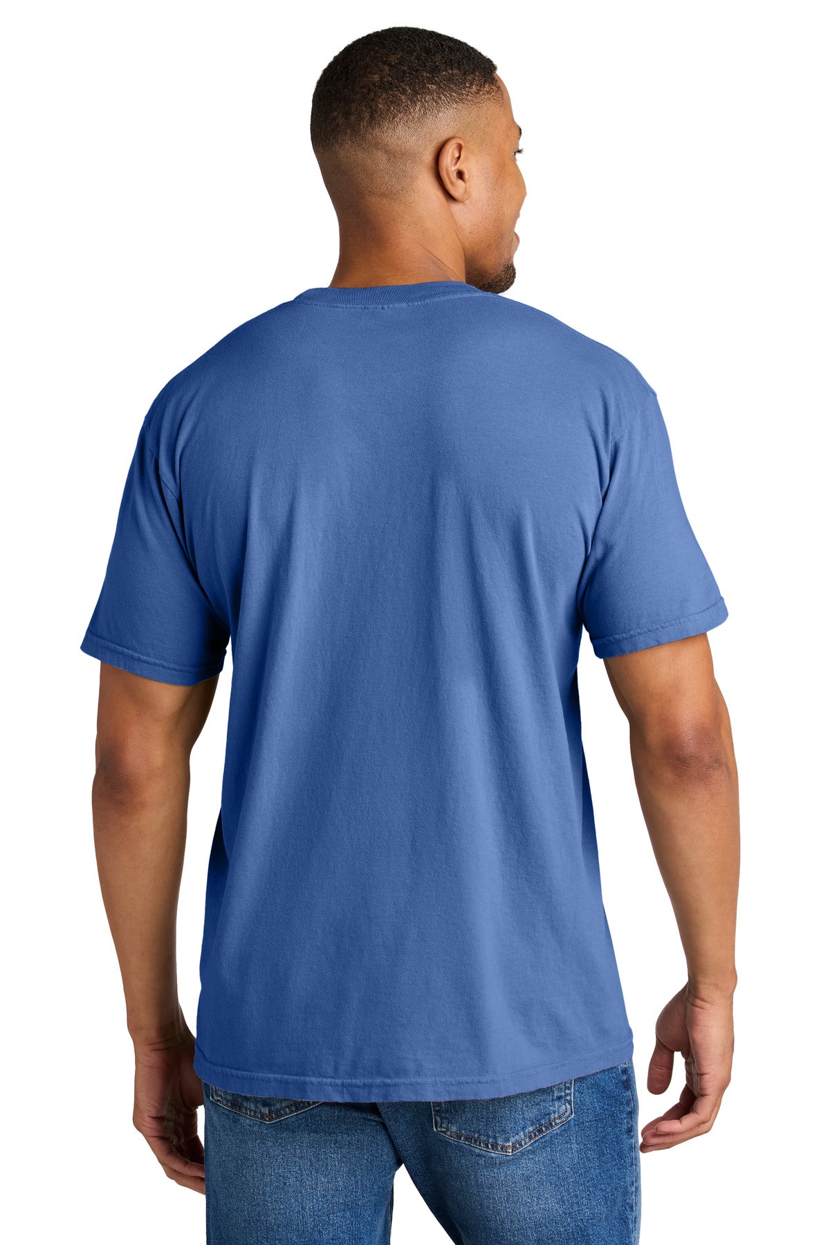 Custom Embroidered Comfort Colors T-Shirts  in Flo Blue